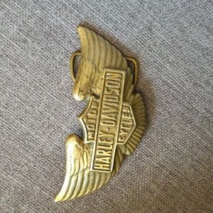 Vintage Harley Davidson Brass Buckle